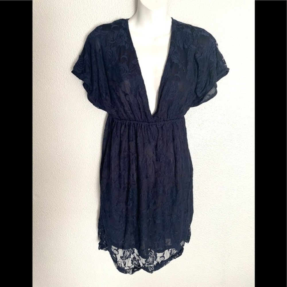 SHES COOL Navy blue lace dress size medium